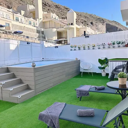 Apartment Big Puerto Rico With Heated Saltwater Jacuzzi Pool & Bbq & Private Parking *